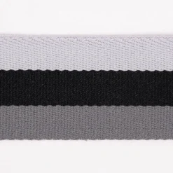Gurtband doppelseitig robust für Taschen gestreift grau 40mm breit