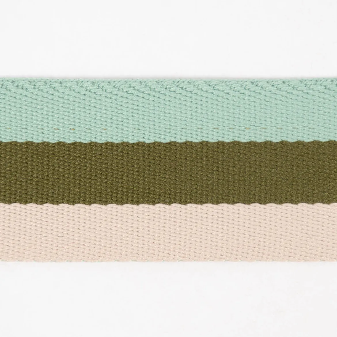Gurtband doppelseitig robust für Taschen gestreift grün 40mm breit