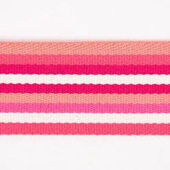 Gurtband doppelseitig robust für Taschen gestreift pink 40mm breit