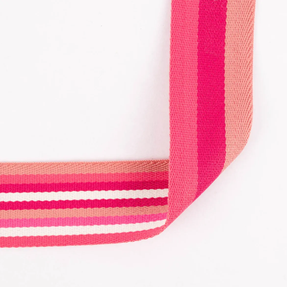 Gurtband doppelseitig robust für Taschen gestreift pink 40mm breit