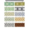 Gurtband Ethno Rautenmuster khaki weiß 3,8cm Breite