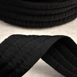 Gurtband gepolstert gesteppt Rucksackband schwarz 3,5cm Breite