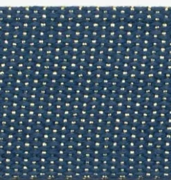 Gurtband Glamour denimblau goldfarbig Metallic-Effekte Meterware 40mm Breite