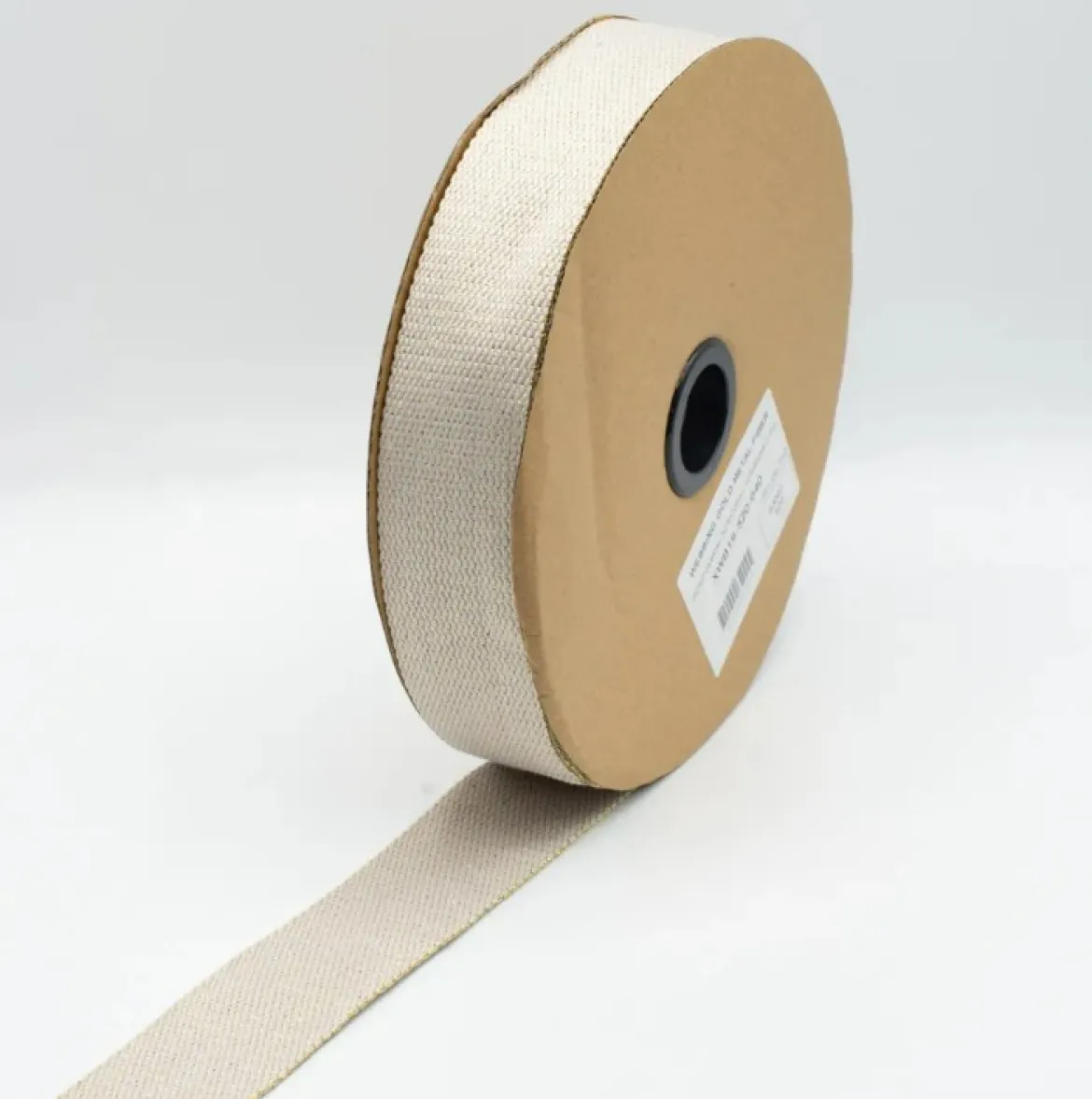 Gurtband Glamour sand goldfarbig Metallic-Effekte Meterware 40mm Breite