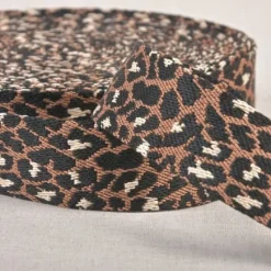 Gurtband Leopardenmuster braun schwarz 3,8cm Breite