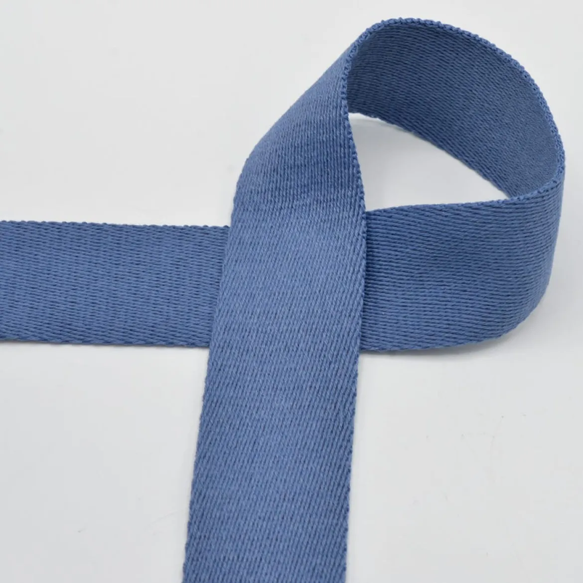 Gurtband Meterware extra weich denim blau 4cm Breite