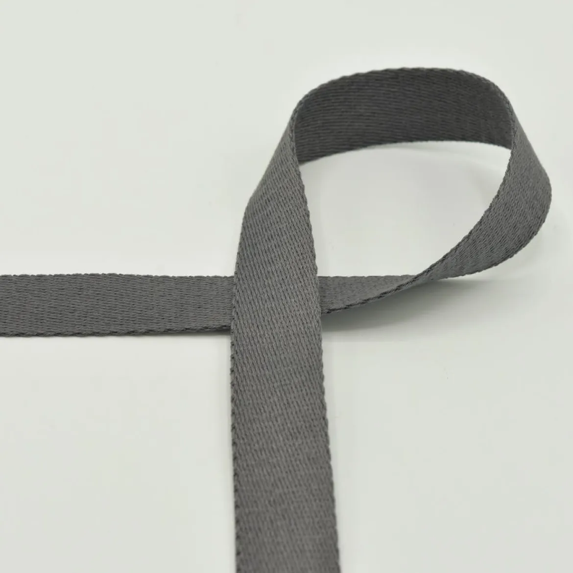 Gurtband Meterware extra weich anthrazit 2,5 cm Breite