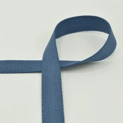 Gurtband Meterware extra weich denim blau 2,5 cm Breite