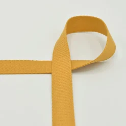 Gurtband Meterware extra weich ochre ocker 2,5 cm Breite