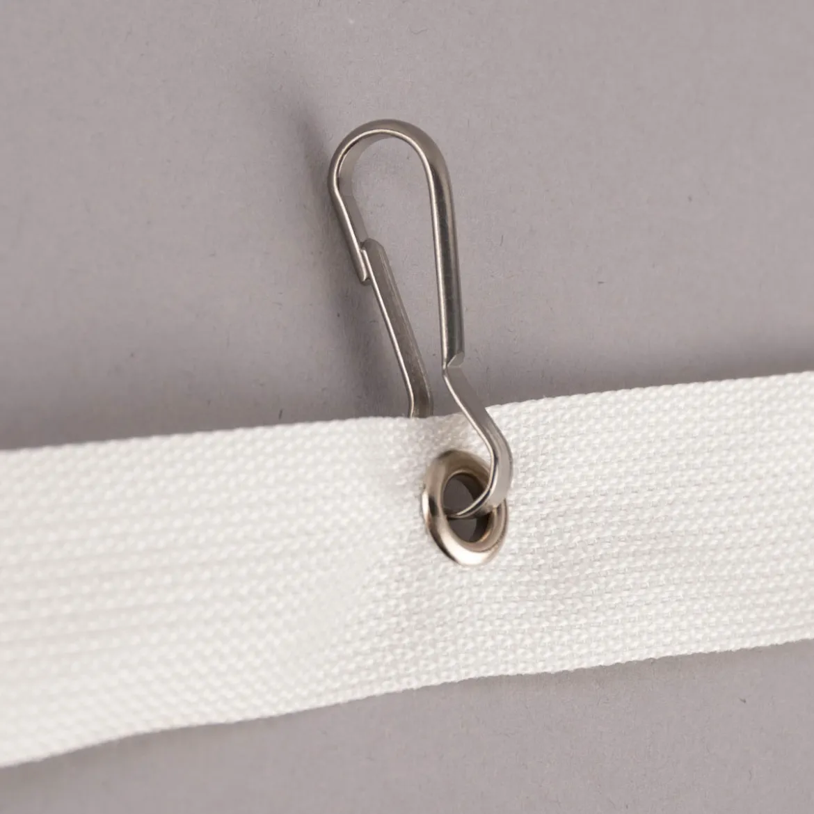 Gurtband mit Karabinerhaken weiß silberfarbig Breite: 3cm