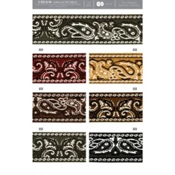 Gurtband Paisley Jacquard bordeauxrot ecru 4,8cm Breite