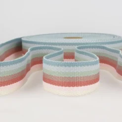 Gurtband robust für Taschen gestreift smokey pastell 40mm breit
