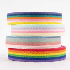 Gurtband robust für Taschen gestreift multicolor 40mm breit