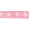 Gurtband rosa mit Sterne weiß Breite: 4cm