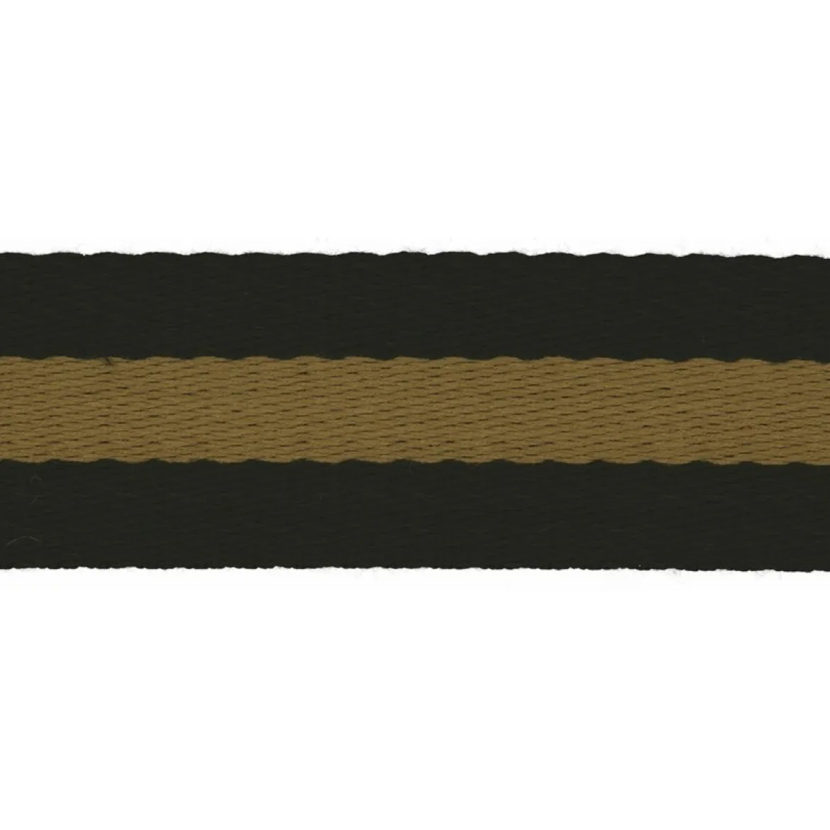 Gurtband Streifen breit schwarz goldfarbig khaki Breite: 4cm