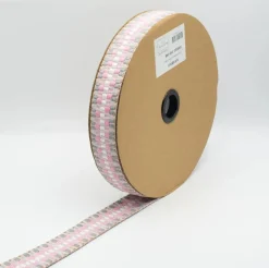 Gurtband Zacken Struktur rosa Meterware 40mm Breite
