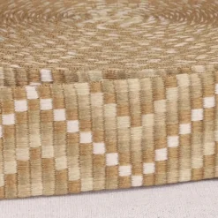 Gurtband Zickzack Chevron beige sand weiß 3,8cm Breite