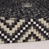 Gurtband Zickzack Chevron schwarz grau weiß 3,8cm Breite