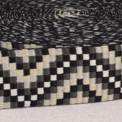 Gurtband Zickzack Chevron schwarz grau weiß 3,8cm Breite