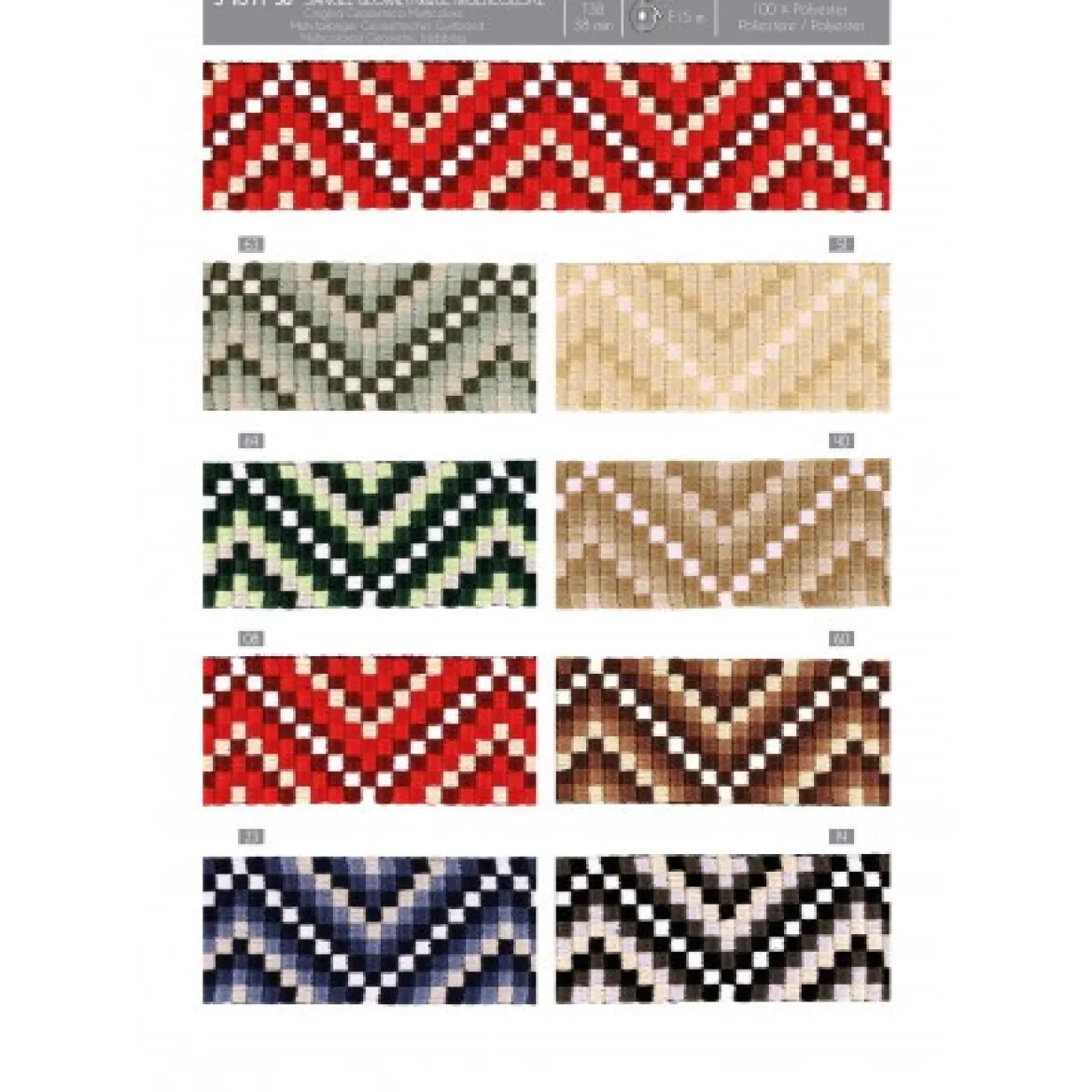 Gurtband Zickzack Chevron schwarz grau weiß 3,8cm Breite