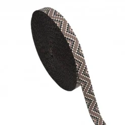 Gurtband Zickzack für Taschen braun schwarz weiß 2,5cm Breite