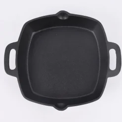 Gusseisen Pfanne Auflaufform schwarz 25x25x5,5cm
