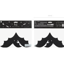 Halloween Fledermaus aus Papier im 6er Set schwarz
