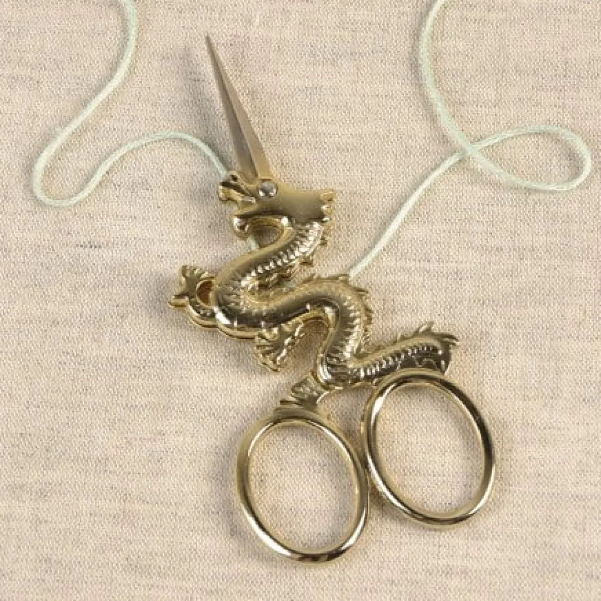 Handarbeitsschere Drachen Metall goldfarbig 11,5cm