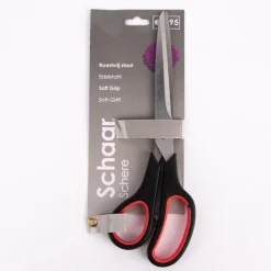Handarbeitsschere Edelstahl Soft Griff schwarz rot 24cm