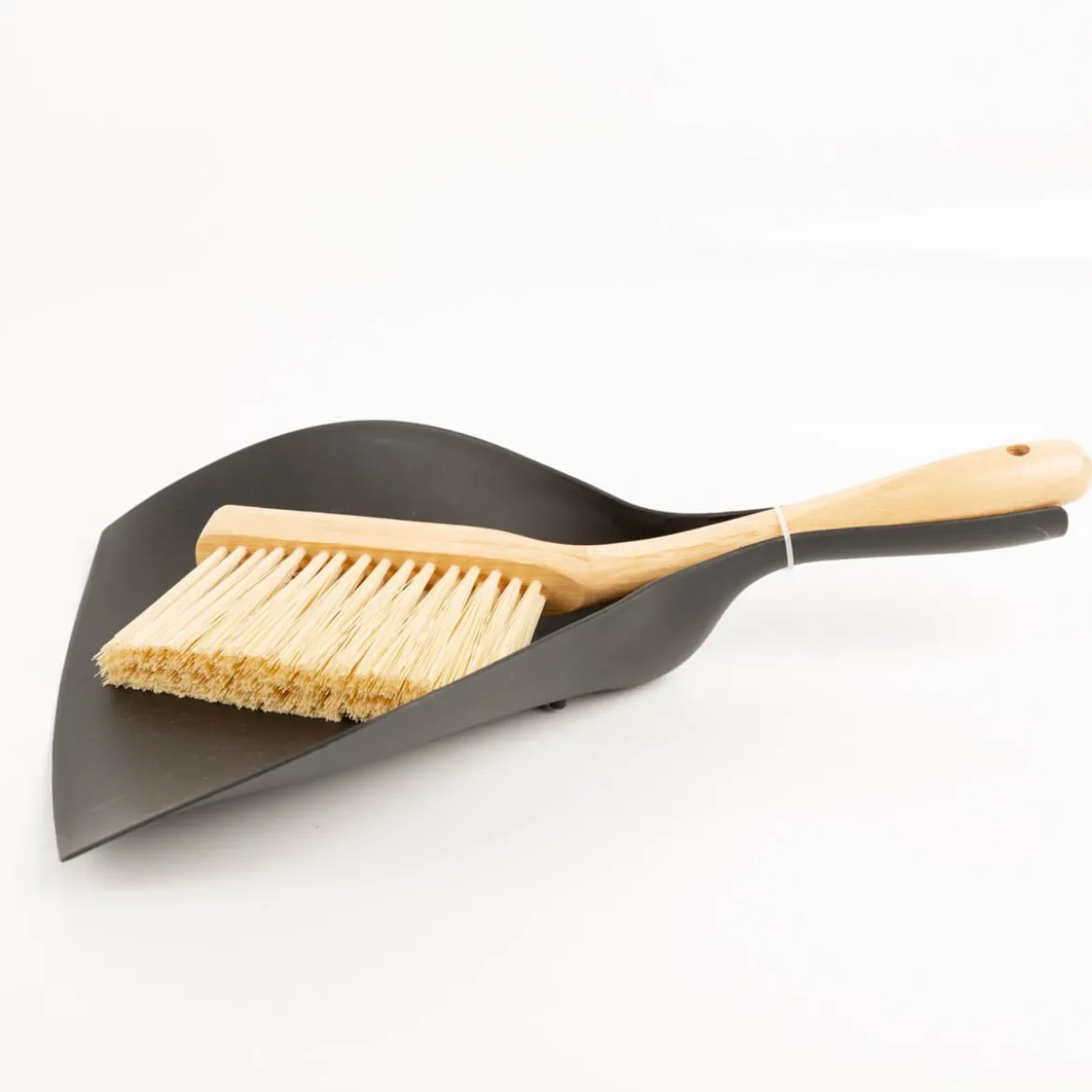 Handfeger und Schaufel Set schwarz natur 35x23cm
