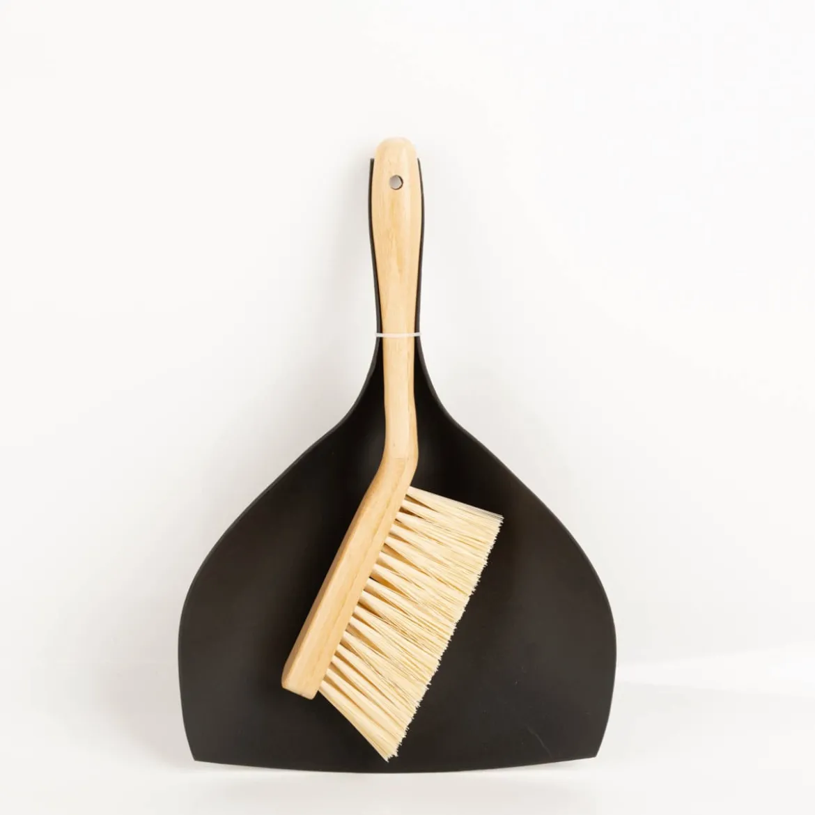 Handfeger und Schaufel Set schwarz natur 35x23cm