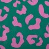 Happy Leo Kunstleder Leo Grün Pink von Cherry Picking by Swafing