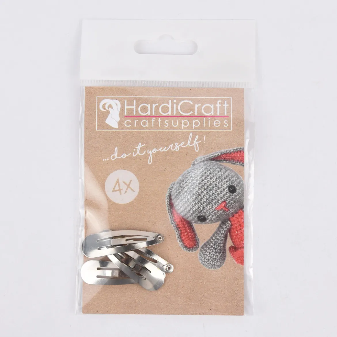 HardiCraft Haarspangen 4er Set silberfarbig 4cm