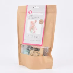 HardiCraft Häkelset für Kuscheltier Schwein Betty rosa mintgrün mehrteilig