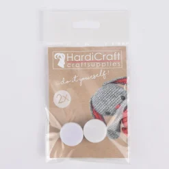 HardiCraft Rasseldosen 2er Set Kunststoff weiß 2cm