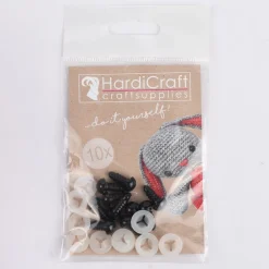 HardiCraft Sicherheitsaugen 10 Stück Kunststoff schwarz 10mm