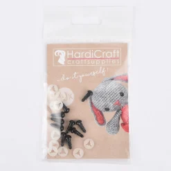 HardiCraft Sicherheitsaugen 10 Stück Kunststoff schwarz 6mm
