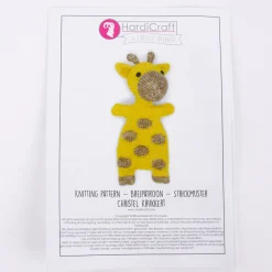 HardiCraft Strickset für Kuscheltier Giraffe Ziggy ocker gelb braun mehrteilig