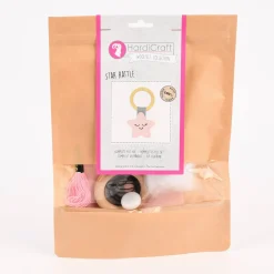 HardiCraft Wollfilzset zum Sticken für Stern-Rassel rosa mehrteilig