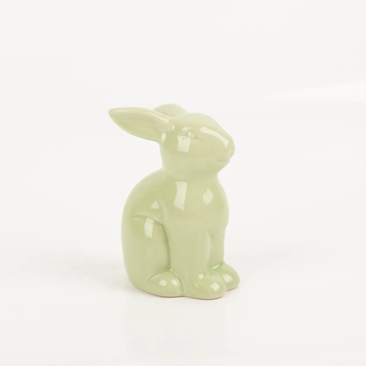 Hase Dekofigur aus Porzellan in rosa, lila oder grün 11cm von Boltze