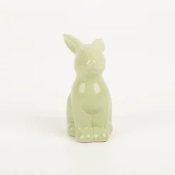 Hase Dekofigur aus Porzellan in rosa, lila oder grün 11cm von Boltze
