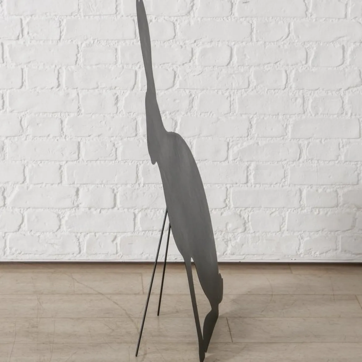 Hase Metall schwarz matt Dekoaufsteller 95cm hoch von Boltze