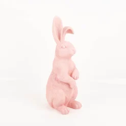 Hase rosa Dekoaufsteller Kunstharz handbemalt 43cm hoch von Boltze