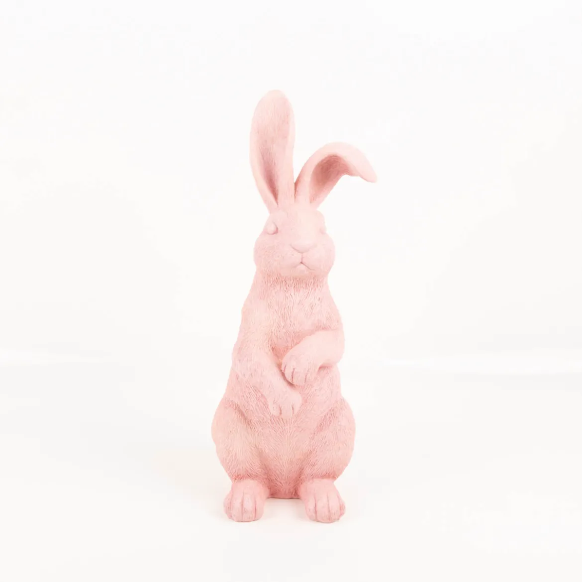 Hase rosa Dekoaufsteller Kunstharz handbemalt 43cm hoch von Boltze