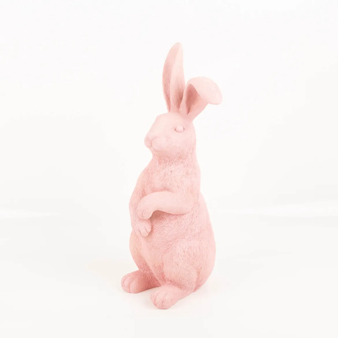 Hase rosa Dekoaufsteller Kunstharz handbemalt 43cm hoch von Boltze