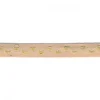 Herzchenborte Band mit Herzen Ripsband 9mm breit beige goldfarbig 25m Rolle