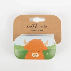 Highland Cow Mini Travel Case Mini-Etui von Sass & Belle ca. 16x6,5x2,5cm