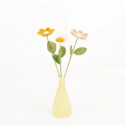 Häkelblume Dekoblume weiß, beige oder gelb 30cm von Boltze