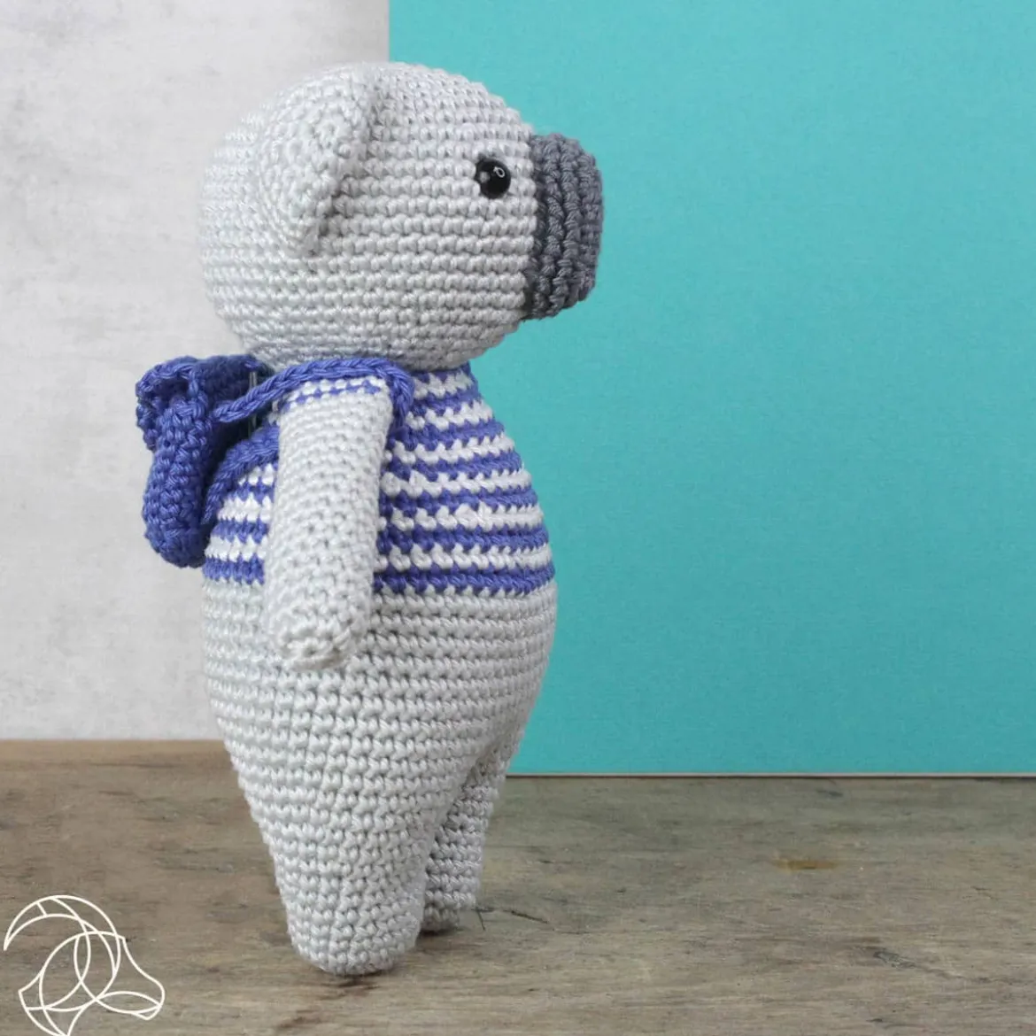 Häkelset für Kuscheltier Kurt Koala grau weiß blau mehrteilig von Hardicraft