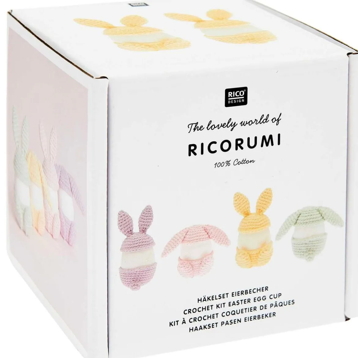 Häkelset Ricorumi Eierbecher mehrteilig pastellfarben von Rico Design